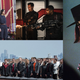 Clockwise from left: The Hunger Games: Catching Fire, Fahrenheit 451, V for Vendetta, and Divergent.
